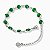 Pulseira Rafaela com Zircônia Verde em Aço Inox - Imagem 1