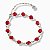 Pulseira Rafaela com Zircônia Vermelho em Aço Inox - Imagem 1