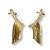 Brinco Ear Cuff Franja com Zircônia Banho Ouro 18k - Imagem 2