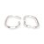 Brinco Liso Ear Jacket Banho Ródio Branco - Imagem 1