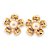 Brinco Flor com Pérolas Banho Ouro 18k - Imagem 1
