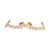Brinco Ear cuff com Zircônia Banho Ouro 18k - Imagem 1