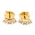 Brinco Trio Cravejado com Zircônias Banho Ouro 18k - Imagem 1