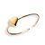 Bracelete Liso Regulável Coração Banho Ouro 18k - Imagem 1