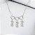 Colar 3 Meninas com Zircônia Banho Ródio Branco - Imagem 3