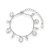 Pulseira Lisa Detalhada Banho Ródio Branco - Imagem 1