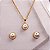 Conjunto Pérola Cravejado com Zircônias Folheado Ouro 18k - Imagem 2