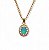 Colar Turmalina Cravejado Folheado Ouro 18k - Imagem 1