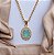 Colar Turmalina Cravejado Folheado Ouro 18k - Imagem 2