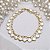 Choker Dupla Pérolas Batidas com Elos Cartier Folheado Ouro 18k - Imagem 2