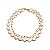 Choker Dupla Pérolas Batidas com Elos Cartier Folheado Ouro 18k - Imagem 1
