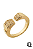 Anel Regulável Glamour Cravejado com Zircônias Banho Ouro 18K - Imagem 1