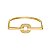 Bracelete Forma D Cravejado com Zircônias Banho Ouro 18K - Imagem 1