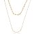 Colar Duplo Elos Cartier Banho Ouro 18k - Imagem 2