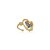 Piercing Coração Com Zicônias Multicor Banho Ouro18k - Imagem 1