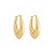 Brinco Argola Abaulada com Ponta Banho Ouro 18k - Imagem 1