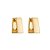 Brinco Argola Triangular Banho Ouro 18k - Imagem 1