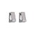 Brinco Argola Triangular Banho Ródio Branco - Imagem 1