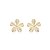 Brinco Flor Grande Banho Ouro 18k - Imagem 1