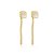 Brinco Losango Fio Laminado Banho Ouro 18k - Imagem 1