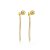 Brinco Esfera Fio Laminado Banho Ouro 18k - Imagem 1