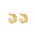 Brinco Argola Rendado Banho Ouro 18k - Imagem 1