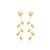 Brinco Esferas ZigZag Banho Ouro 18k - Imagem 1