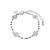 Pulseira Pizza Com Zircônias Banho Ródio Branco - Imagem 1