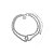 Pulseira Duo Elos Pipoca e Malha Snake Banho Ródio Branco - Imagem 1