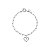Pulseira Coração com Cruz Banho Ródio Branco - Imagem 1