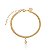 Pulseira Dupla Malha Snake Com Cristal Banho Ouro 18k - Imagem 1