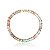 Pulseira Baguete Com Cristais Multicor Banho Ouro 18k - Imagem 1
