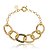 Pulseira Elos Largos Com Zircônias Pretas Banho Ouro 18k - Imagem 1
