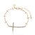 Pulseira Cruz Cravejada Com Zircônias Banho Ouro 18k - Imagem 2