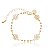 Pulseira Pizza Com Zircônias Banho Ouro 18k - Imagem 1