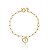 Pulseira Coração com Cruz Banho Ouro 18k - Imagem 1