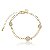 Pulseira Cristal Branco Banho Ouro 18k - Imagem 1