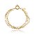 Pulseira Tripla Elos Piastrines Banho Ouro 18k - Imagem 1