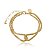 Pulseira Duo Elos Pipoca e Malha Snake Banho Ouro 18k - Imagem 1
