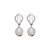 Brinco Elegance Pérola Banho Ródio Branco - Imagem 1