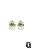 Brinco Gota Azul Claro Banho Ouro 18k - Imagem 1