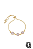 Pulseira Regulável Cristal Rosa Banho Ouro 18k - Imagem 1