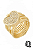 Anel Coração 2 em 1 Cravejado Com Zircônias Banho Ouro 18k - Imagem 1