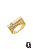 Anel Design em D Cravejado com Zircônia Banho Ouro 18k - Imagem 1