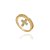 Anel 2 Fios Cravejados Com Pingente De Cruz Cravejada Folheado a Ouro 18K - Imagem 2