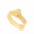 Anel 3 Fios Cravejados Menina Folheado a Ouro 18K - Imagem 1
