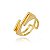 Anel 3 Fios Lisos Folheado a Ouro 18K - Imagem 1