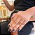 Anel Aliança Duas Partes Cravejadas Folheado a Ouro 18K - Imagem 2