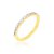 Anel Aparador Cristal Folheado a Ouro 18K - Imagem 1
