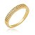 Anel Aparador Dois Fios Cravejados Folheado a Ouro 18K - Imagem 2